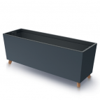 DUC800N-S433 Кашпо на ножках УРБИ ящик 77*23,5, выс.30см антрацит (anthracite) с вкладышем 0066960