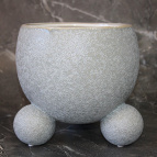 594639 Кашпо Бросте Ø17; выс.16 см серый (ш/к 3472)