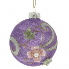 Украшение новогоднее "Шар", D 8 см, L8 W8 H10 см   Стеклянный