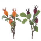 Ветка искусственная "Шиповник", L17 W14 H37 см