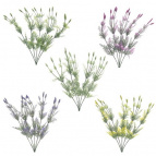 Цветок искусственный, L10 W10 H40 см, 5в.