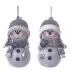 Фигурка декоративная подвесная "Снеговик", L4,5 W4,5 H8,5 см, 2в.