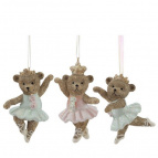 Фигурка декоративная подвесная "Медвежонок", 3в., L5,5 W5 H9,5