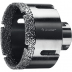 ЗУБР АВК вакуумная алмазная коронка, d 60 мм, (М14, 15 мм кромка) (29865-60)