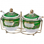 Набор банок для пищевых продуктов из 2 шт."сура" диаметр=10,5 см.высота=11 см.