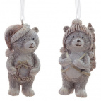 Изделие декоративное подвесное "Медвежонок", L3,5 W3,5 H7 см, 2в.