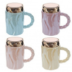 Кружка с крышкой, 490 мл, L13 W8 H13 см, 4в.