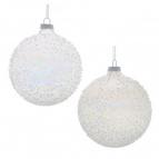 Украшение новогоднее "Шар", D10 см, 2в.   Стеклянный