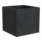 240 Кашпо пластик. квадрат. Stony Black 30*30 см 18л. черный камень (ш/к 8249)