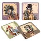 Подставка под горячее "Игривая грива" 14*14см. 4 диз. NEW