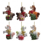 Фигурка декоративная подвесная "Лошадка", L6 W3,5 H7,5 см, 6в.