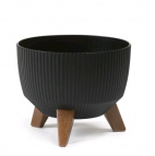 956 Кашпо ROMA ECO recycled Jumper на ножках d24, h19 см 5,1л черный (czarny)