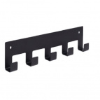 Вешалка настенная 5 крючков на холдере (черный)