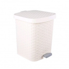 Контейнер педальный для мусора Артлайн 12л (молочный)