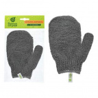 Мочалка для душа "Варежка", 18х13 см, цвет серый, для бани и сауны "Банные штучки"/ 30