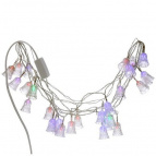 Электрогирлянда "Колокольчики" (28 светодиодов, 1 режим свечения, шнур 1,5 м, разноцв.), L 5,5 м
