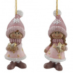 Фигурка декоративная подвесная "Мальчик/Девочка", 2в., L3,5 W3 H9