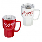 Кружка с крышкой и трубочкой, 500 мл, L12 W10 H13,5 см, 2в.