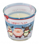Свеча ароматизированная "Merry christmas" шоколад и апельсин высота=8 см. диаметр=9 см.
