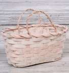 Корзина плетеная (бамбук), D25*18*H11*HH19, натур./св.персиковый (ш/к 6595) Б