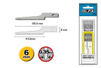Лезвия OLFA пильные для ножа AK-4, 6х66,5(43,5)х0,35мм, 3шт