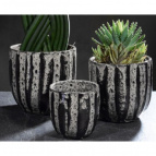 828496 Кашпо Фагго Ø12,5; выс.11,5 см серый (ш/к 7784)