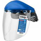 защитный лицевой щиток экран 200 х 400 мм, поликарбонат 2 мм, с храповиком (11086)