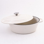 40640 Кастрюля чугун 3,5 л эмаль/покрытие белая MB (х2)