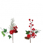 Новогоднее украшение Ветка, H 28 см, 2в. (без инд.упаковки)