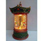 Фигурка декоративная в стекл.шаре "Карусель" с подсветкой, L12 W12 H25 см