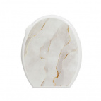 Сиденье для унитаза с декором "Белый Мрамор"