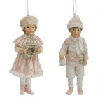 Фигурка декоративная "Мальчик/Девочка", 2в., L5 W4 H11