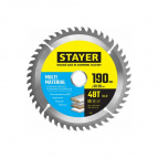 STAYER MULTI MATERIAL 190х30/20мм 48Т, диск пильный по алюминию, супер чистый рез