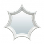 QWERTY Зеркало декоративное "Турин" белый 25 см, зеркало 13 см /24