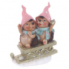 Фигурка декоративная "Ежики", L10 W4 H11 см