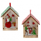 Изделие декоративное подвесное "Домик" с подсветкой, L7 W5 H9,5 см, 2в.