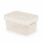 Корзина "Элемент" 5л (с крышкой)(бежевый)