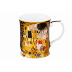 Кружка 400 мл 12,5*9*10 см "Поцелуй на черном" NEW BONE CHINA