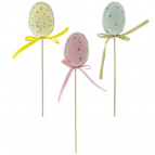 Изделие декоративное (вставка) "Яйцо пасхальное", L5 W5 H28 см, 3в.