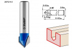 Фреза пазовая галтельная V-образная, D= 9,5мм, рабочая длина-9,5мм, угол-90° градусов, хв.-8 мм, ЗУБР Профессионал