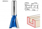 Фреза пазовая фасонная "Ласточкин Хвост", D= 25,4мм, рабочая длина-26мм, обратный угол-14 градусов, хв.-12 мм, ЗУБР Профессионал