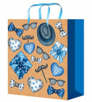 Пакет подарочный из крафт26*33*14 см (craft L) Мужские аксессуары, 150 г ППК-2664