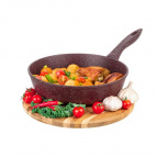 Сковорода глубокая 26 см Elan Gallery ГАРМОНИЯ ВКУСА Рубин, с несъёмной ручкой