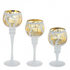 Подсвечник, набор из 3-х шт, L30 W11 H30 см