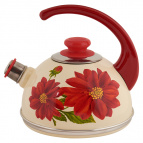 Чайник эмал 2,5л конс/руч слон кость лера
