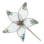 Цветок искусственный "Пуансеттия", L14 W14 H38 см