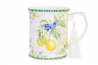 Кружка 450 мл. 12,5*9*10,5 см. "Лимоны" NEW BONE CHINA