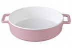 Форма керам кругл 33,5х27х6,5см розовый Twist TM Appetite
