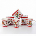 ЖЕЛАЮ СЧАСТЬЯ, кружка 310мл, МИКС 3 ДЕКОРА, NEW BONE CHINA, индивидуальная подарочная упаковка