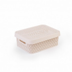 Корзина "Элемент" 11л (с крышкой)(бежевый)